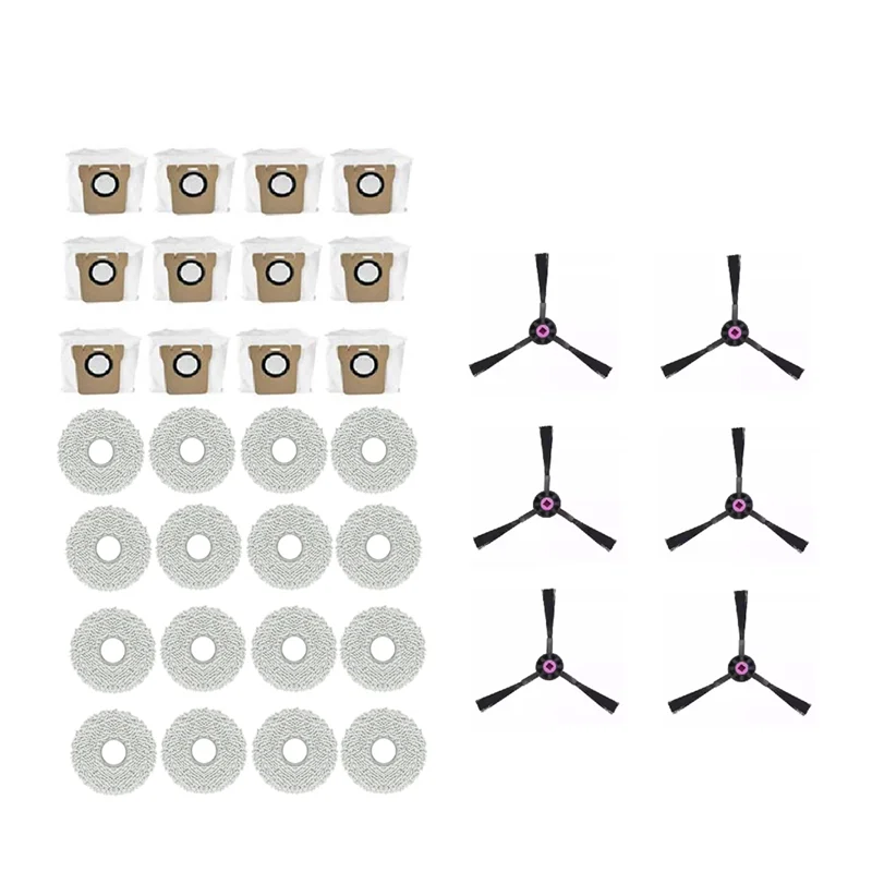 B47B-For Jonr P20 Pro Vacuum Cleaner Accessories Side Brush Rag Dust Bag Ultra Durable Accessories Long Lasting Spare Accessorie