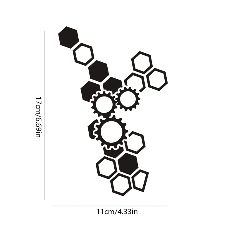 Pegatinas de engranaje de panal de abeja para motocicleta, carenado de Moto, tanque de combustible, casco de carreras impermeable, accesorios de motocicleta de vinilo, nuevo, 1PC