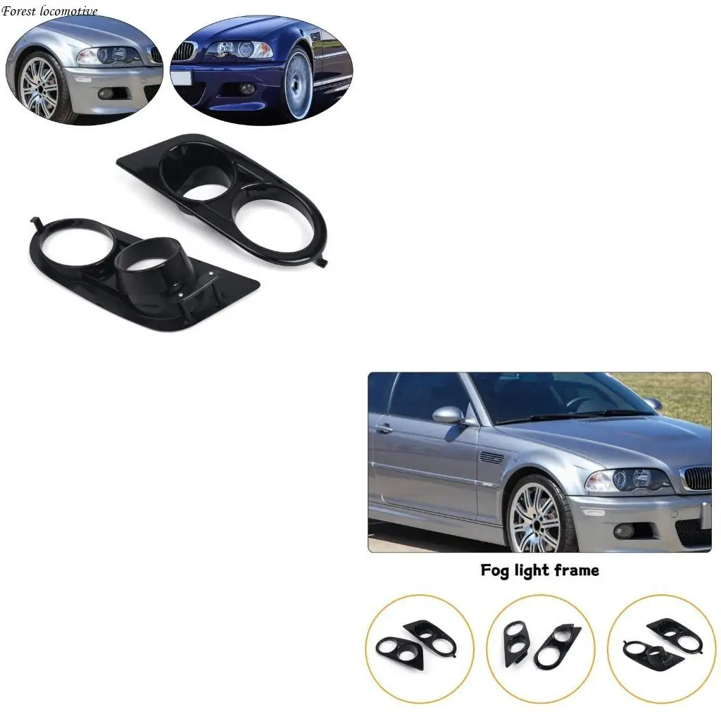 

1 Pair Replacement Fog Lamp Lens Trim Cover Car Front Bumper Fog Light Lens Cover for E46 2 Door Auto Accessories 32GB