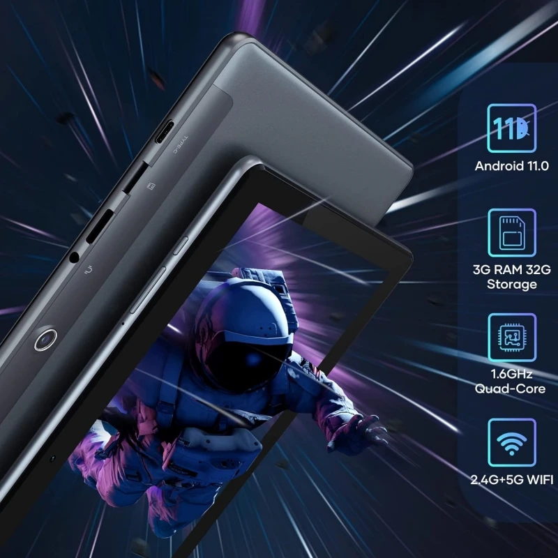 تابلت F-C جديد بشاشة 10.1 بوصة يعمل بنظام أندرويد 11 SC9863 ثماني النواة وذاكرة وصول عشوائي 3 جيجابايت وذاكرة قراءة فقط 32 جيجابايت 1920 × 1200 ورقة FHD وكاميرا مزدوجة 8000 مللي أمبير في الساعة #2