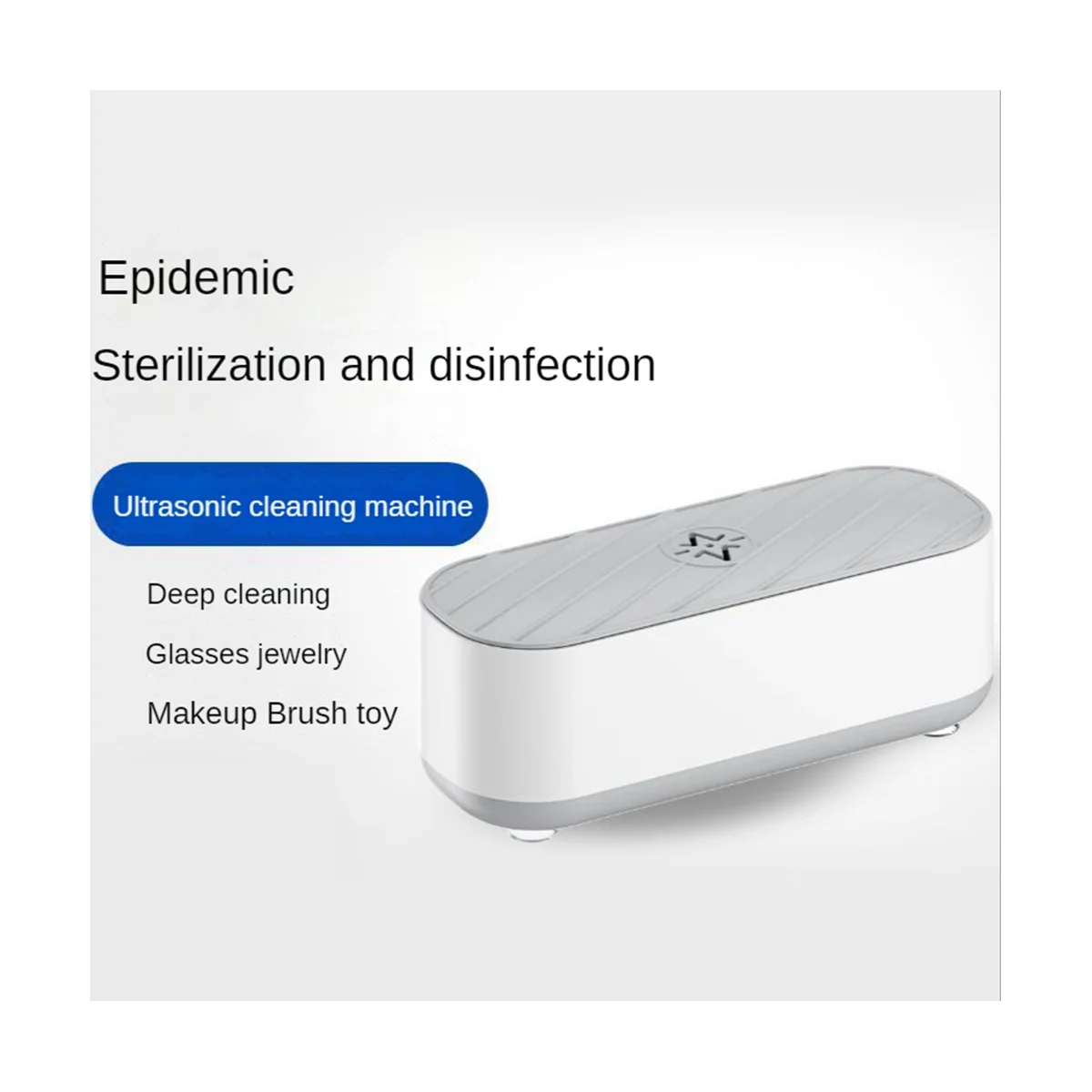 Máquina de limpeza ultrassônica, 45000hz, vibração de alta frequência, limpador de joias, óculos, relógio, limpador de dentaduras