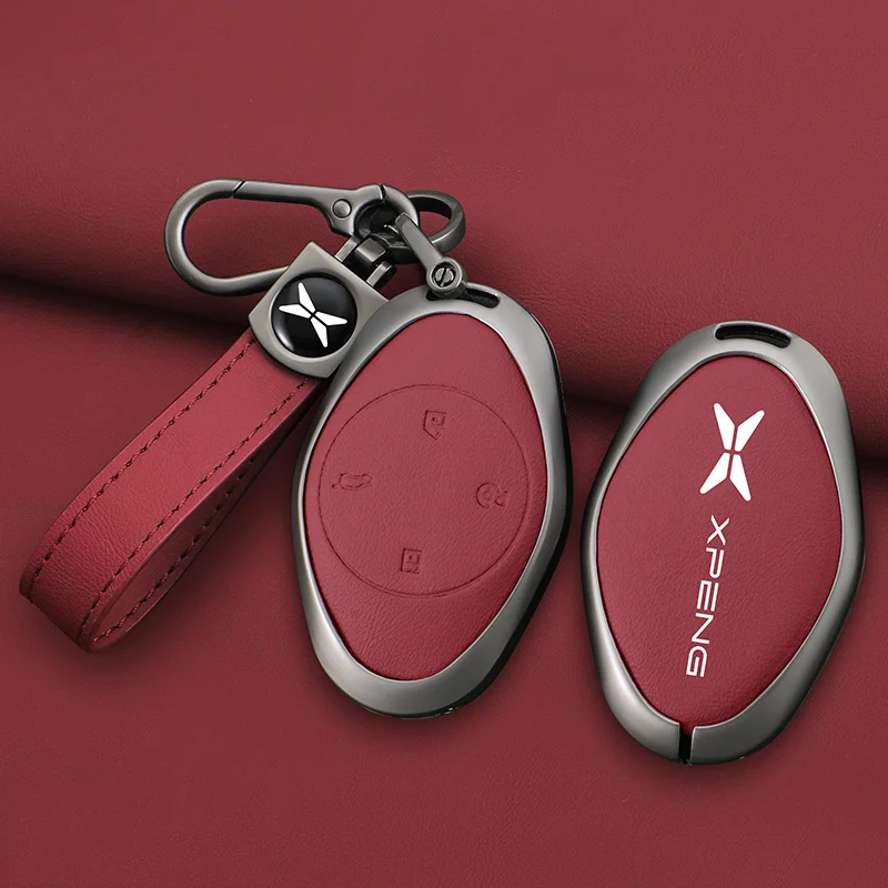 Zinc Alloy Car Key Case Cover For Xiaopeng xpeng p7 p7i p5 g3 g3i g9 g6 22-23 Key Housing Package Car Accessories