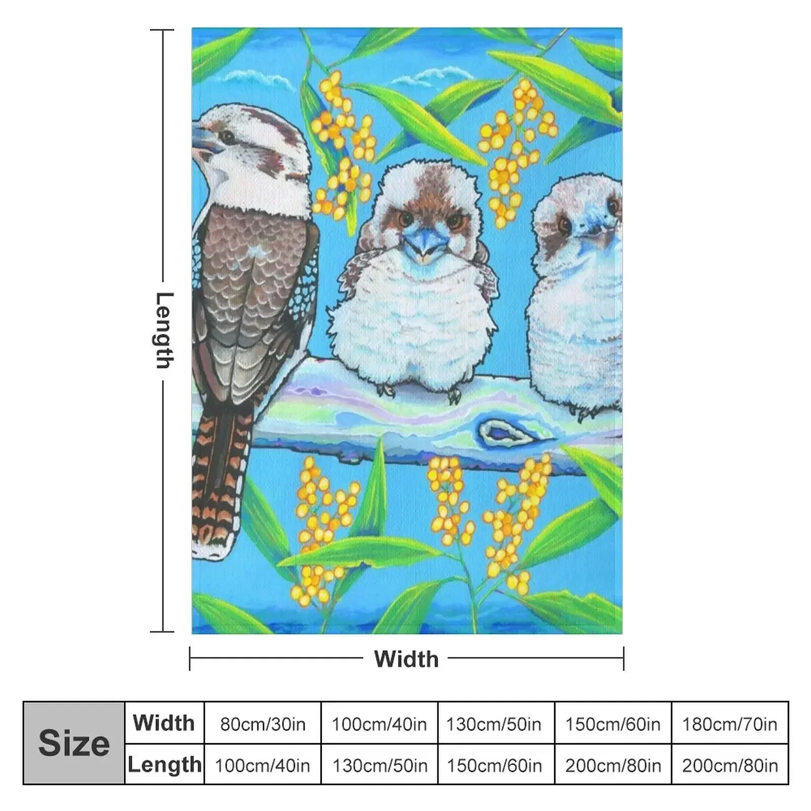 Kindred Kookaburras Throw Blanket blankets ands Winter beds warm winter Blankets