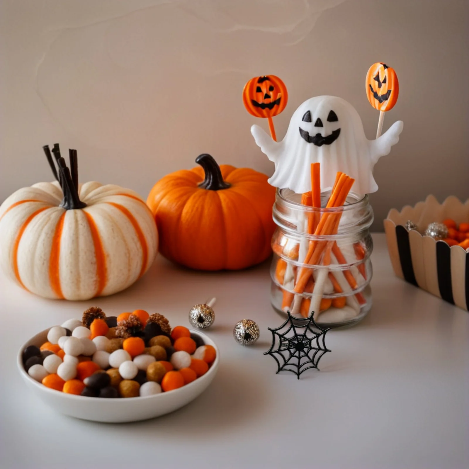 

8 Pcs Cobweb Napkin Ring Black Rings Fall Serviette Halloween Holder Autumn Christmas Festival Towel