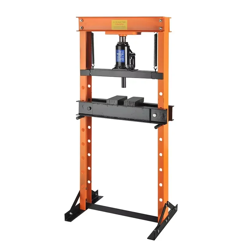 30T Shop Press Floor Press Hydraulic Shop Press Benchtop with Plates H Frame Hydraulic Gross Manual Correction
