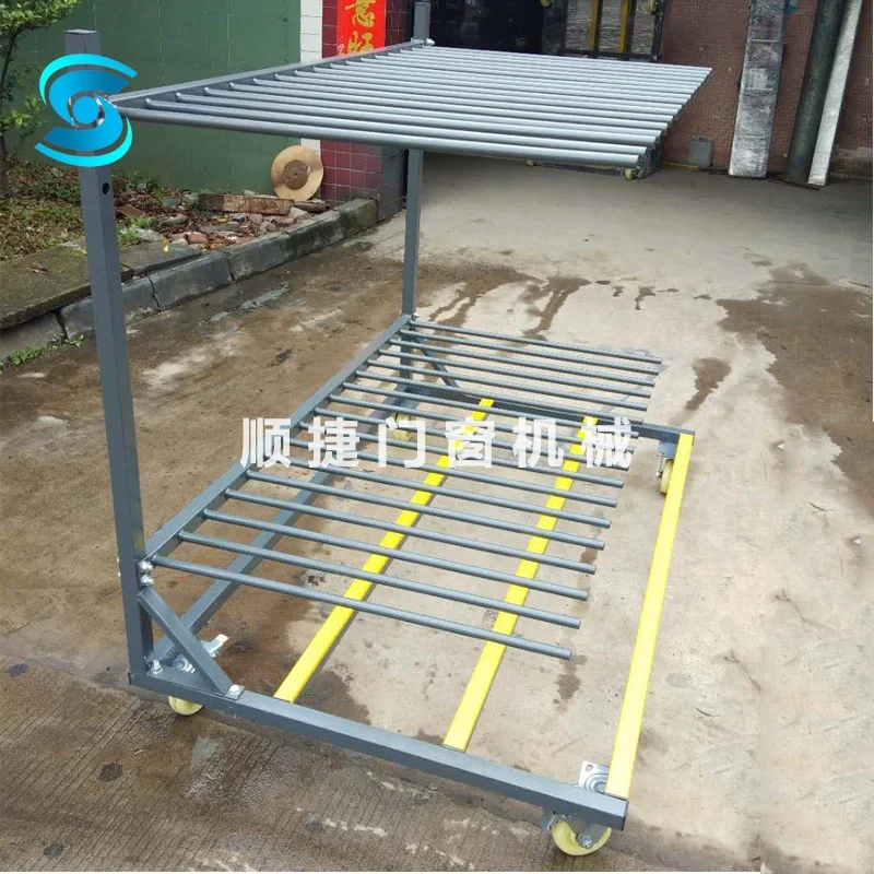 1000Kg รับน้ําหนักทนทานสําเร็จรูปประตูและหน้าต่างวางแร็คพร้อมแถบยางป้องกันรอยขีดข่วน