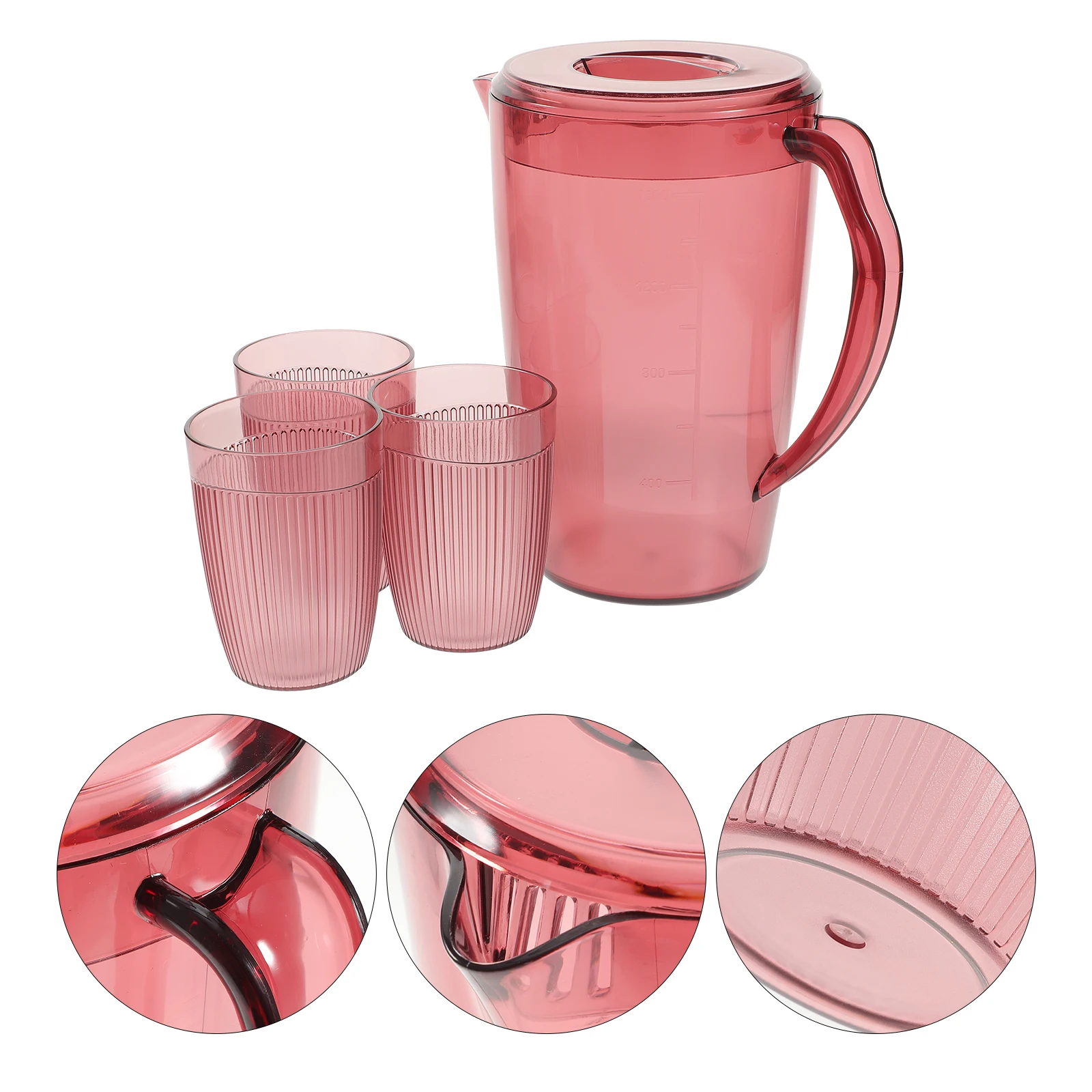 

Cold Water Bottle Small Pitcher Jug Juice Container Dispenser Lemonade Carafe with Lid Creamer