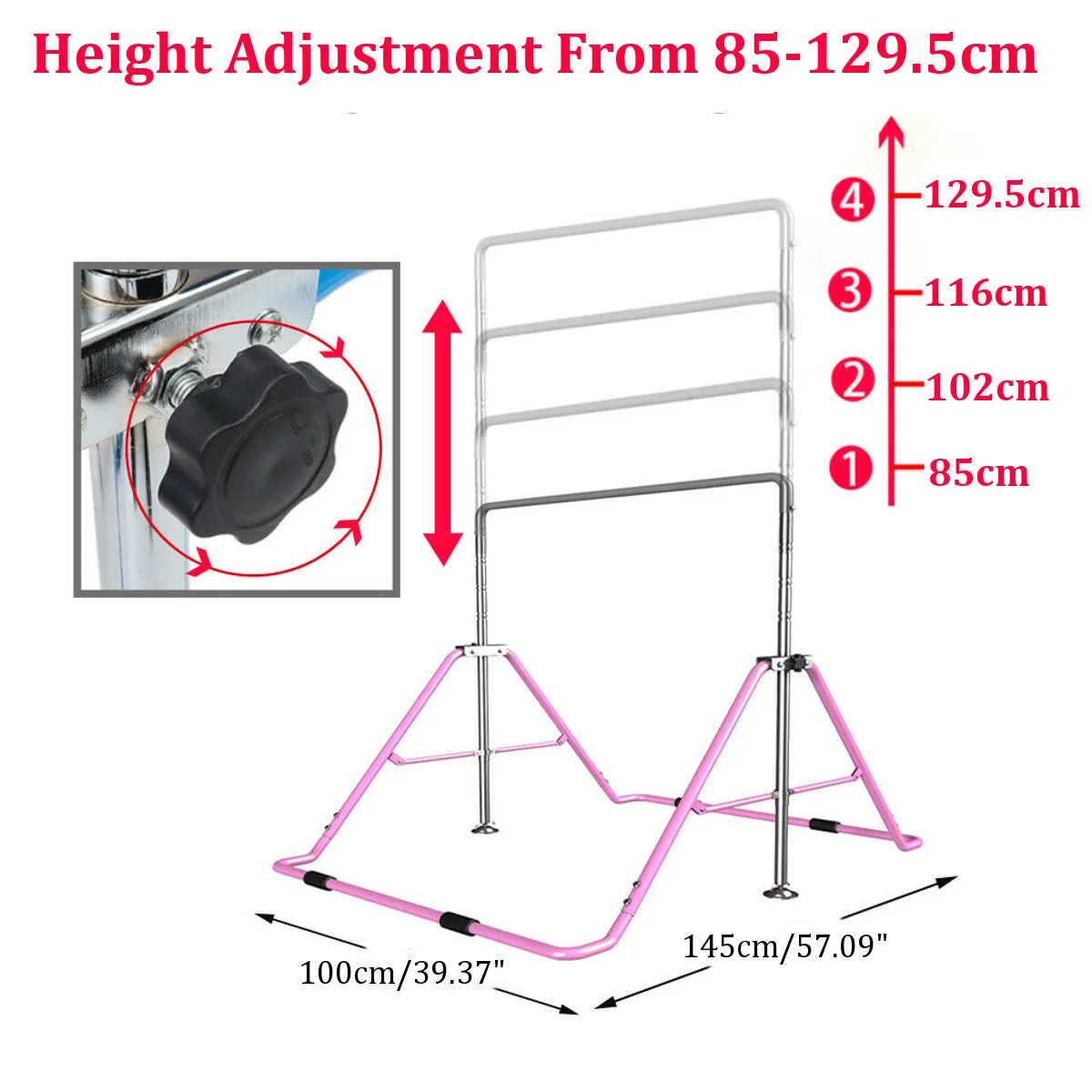 130cm regolabile per bambini esercizio ginnastica Bar orizzontale sport palestra bambini Kip Bar