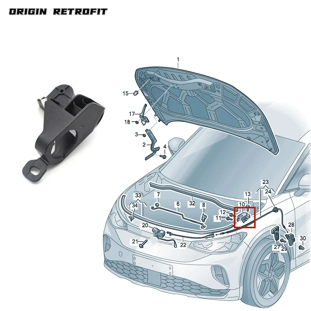 

11A 823 405 A Hood Hinge Bracket for ID 4 Housing