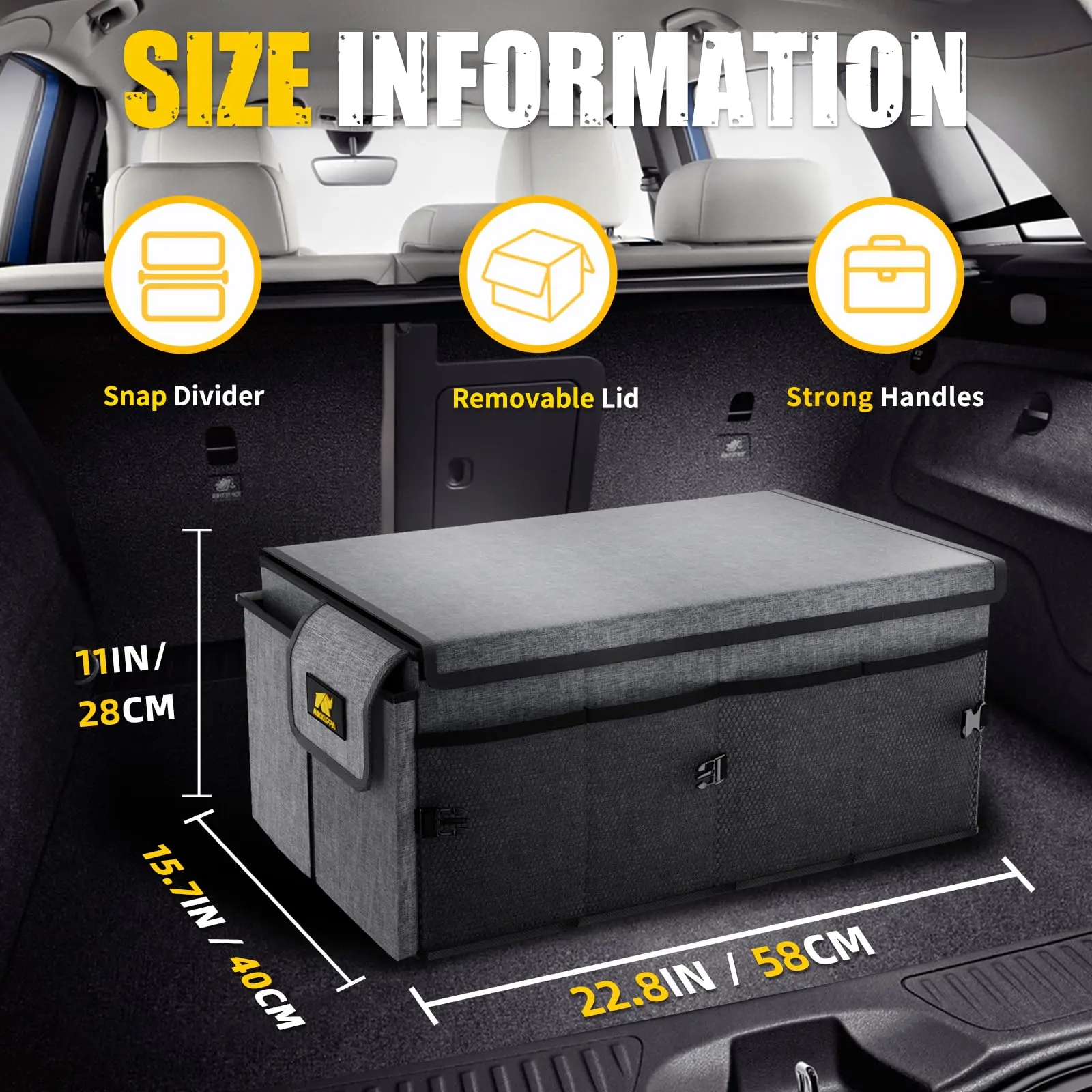 8 PCS/Carton RTS-QSP189 Car Organizer Foldable and Skin-Friendly Polyester with Adjustable Straps and Non-Slip Bottom