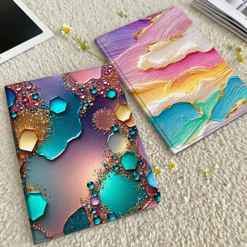 

Colorful Glitter Hexagon Tablet Case For Xiaomi Redmi Mini Pad SE K 2 4 5 6 7 8 2023 2025 11 8.8 11.2 10.1 Pro Gift