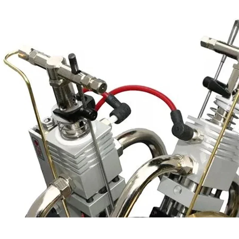 Modelo de motor a gasolina de cilindro duplo 3CC V2 Motor de combustão interna de cilindro único brinquedo de motor de energia a gás