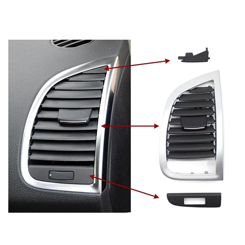 

AT44-For Q7 4L 2006-2015 Front Dash Air Conditioning Heater AC Air Vent Outlet Grill Panel