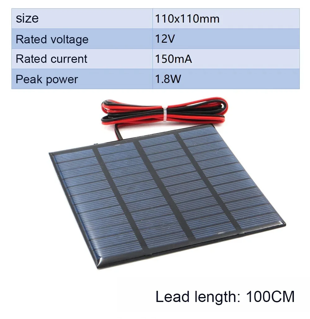 9V 12V 18V Solar Epoxy Panel Mini Solar Power Panel DIY Production Experiment Test