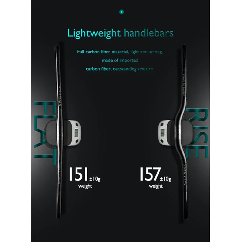 

SYNCROS Black Full Carbon Handlebar Fraser SL Mountain Bicycle MTB Bike handlebar/Flat/Rise Clamp 31.8mm660-740mm sweep