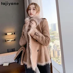 Tajiyane Real Fur Coat Womens Clothing Natural Lamb Fur Jackets for Women 2023 Luxury Winter Genuine Leather Jacket