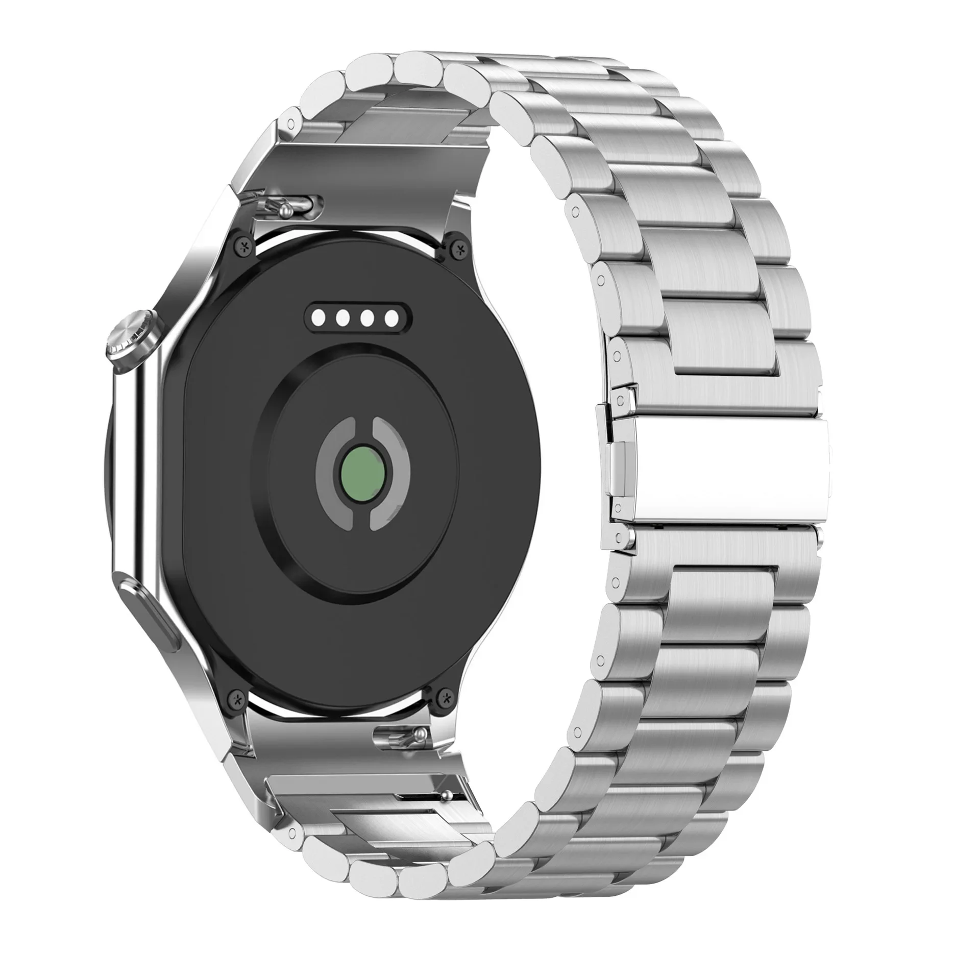 حزام ساعة من الفولاذ المقاوم للصدأ بدون ثغرات ، سوار بديل لساعة OPPO X ساعة ذكية ، واجهة دائرية