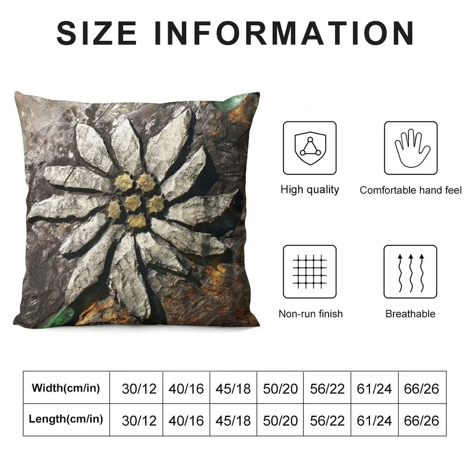 Edelweiss Wood Carving. Throw Pillow Sofa Cushions Covers Cushion Cover Couch Pillows pillow