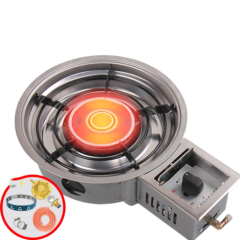 Gas-fired built-in stove, gas cooker, infrared natural gas single burner, energy-saving liquefied petroleum gas hot pot