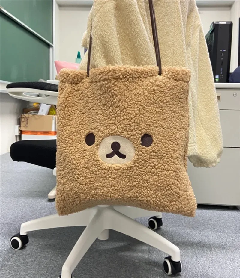 Rilakkuma Korilakkuma Plush Shoulder Bag Anime Bear Kawaii Cute Tote Bags for Women Ladies