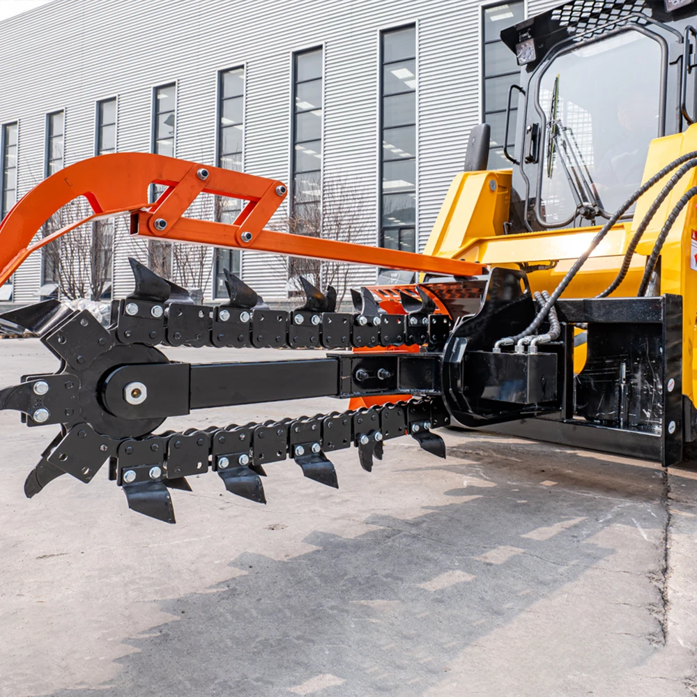 MINI SKID STEER TRENCHER ATTACHMENT For VICSEC HT320/HT380T/HTV1000/HT360W/HT382 Loader