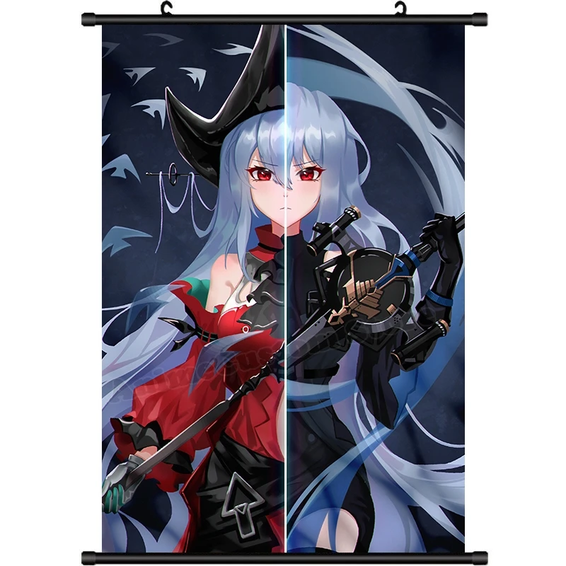 Anime Arknights Skadi the Corrupting Heart Cosplay HD Wall Scroll Roll Painting Poster Gaming Hanging Picture Poster Gift