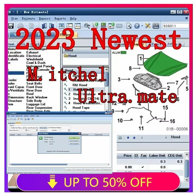 2024 Hot Sale Nestest Mitchel Ultramate 2023.07 COMPLETE ADVANCED ESTIMATING SYSTEM Patch Unexpire Install Video Repair Software