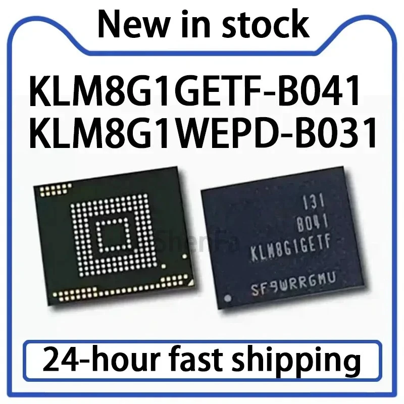 1PCS KLM8G1WEPD-B031 KLM8G1GETF-B041 Package BGA-153 Font Library EMMC Memory Chip Stock