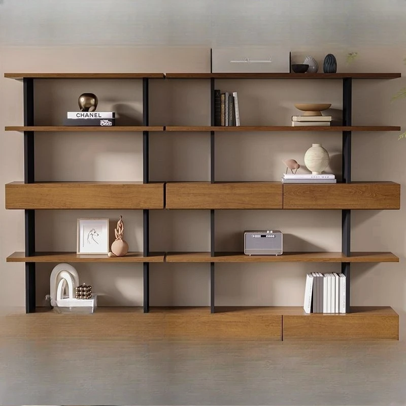 

Modern simplicity, original solid wood file cabinet multi-layer bookshelf integration