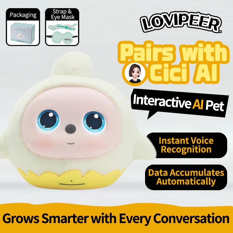 loviPeer Kunstmatige Intelligentie AI Zitzak Deepseek Desktop Robot Gesprek Chat Metgezel Knuffel