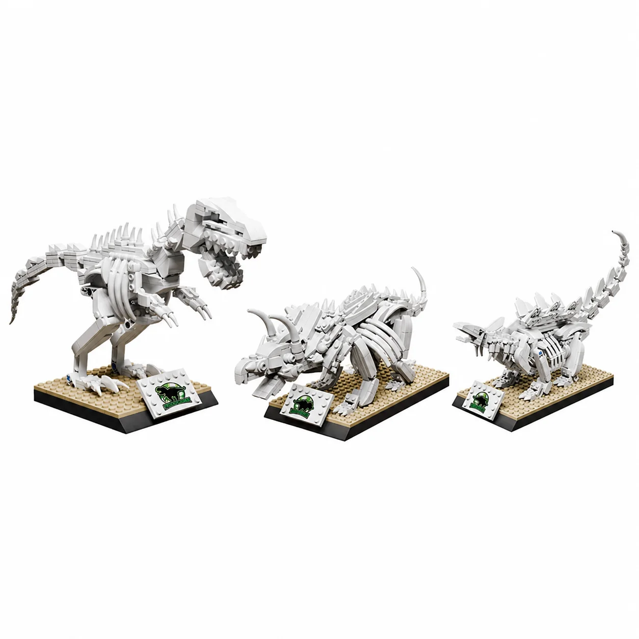 

Ancient Dinosaur Fossil Skeleton Building Blocks T-Rex Model Bricks Set For Adults Men Desktop Display Ornament