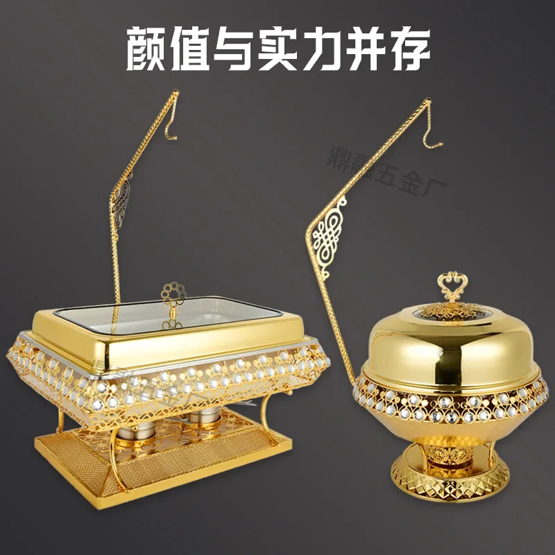 Source Manufacturer Wholesale Buffet Stove Alcohol Restaurant Buffet Hollow Pattern Buffy