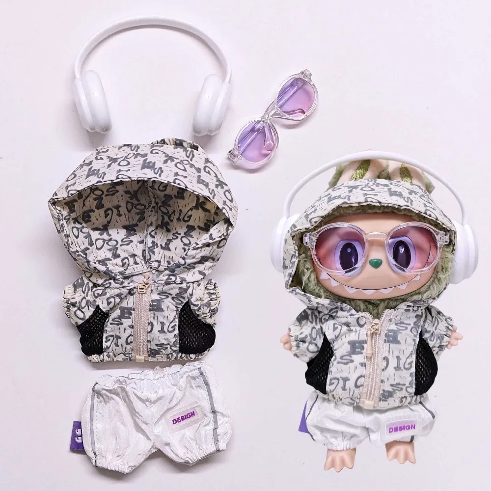 

For 15/17cm Labubu Clothes Outfit Sun-proof Clothing Mini Doll Clothes DIY Gift Doll Clothes Accessories Sitting Party Game Toys