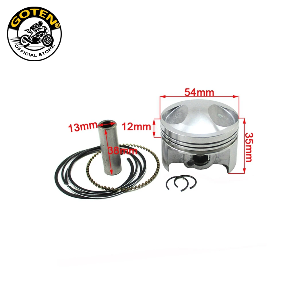 Goten 54 مللي متر مجموعة كبّاس ل Zongshen 125cc محرك تبريد الزيت حفرة الترابية دراجة قرد #2