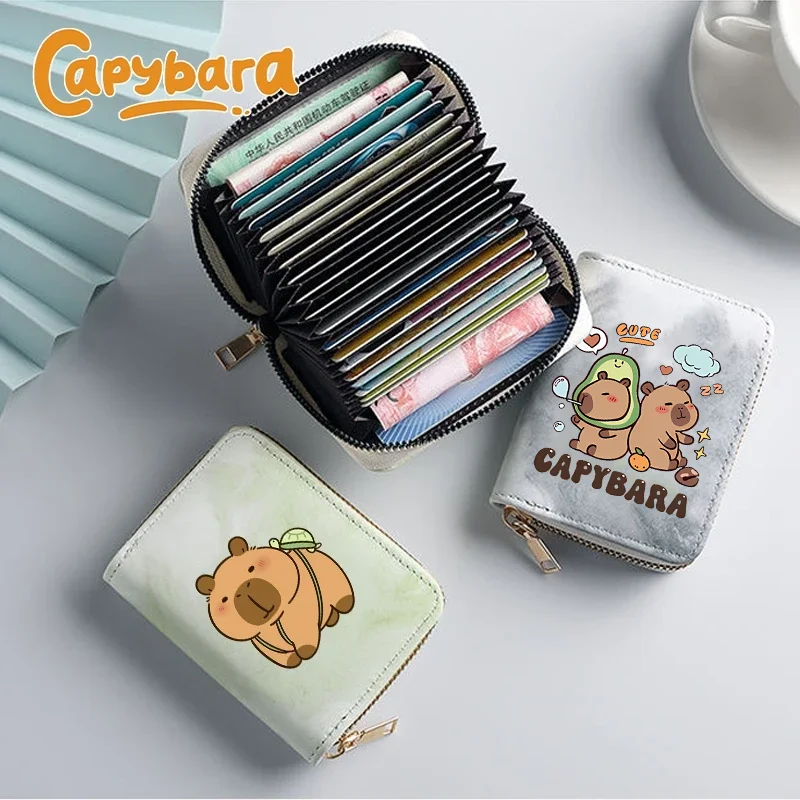 

Кошельки-монетницы с принтом капибары в стиле тай-дай, женские кошельки-картхолдеры на молнии, модные мультяшные аниме-кошельки с эффектом чернильной росписи, деловые сумки для хранения денег