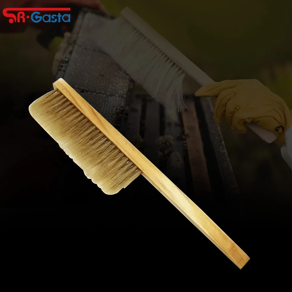 2Pcs Apiculture Wood Beehive Cleaning Tool for Brushing Pig Bristle Brush Cleaning Bee Brush Beekeeping Equipment