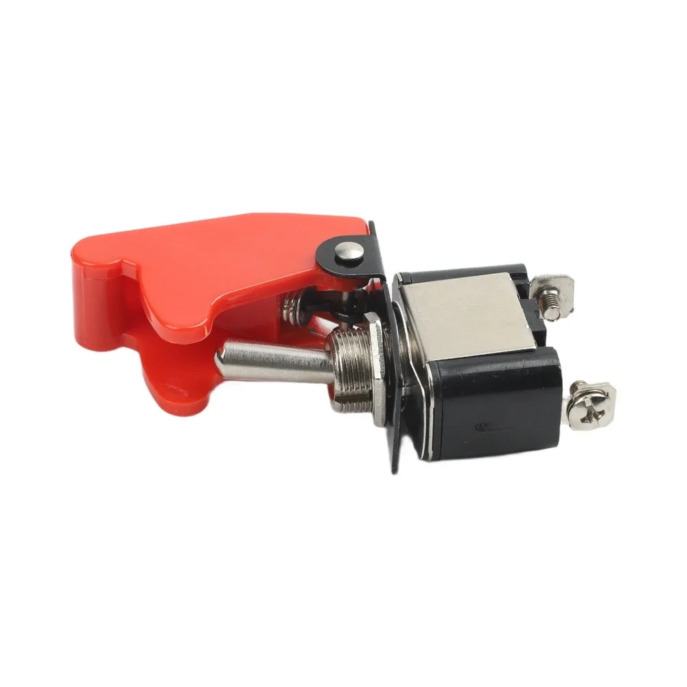 Red Cover Switch 2 Position Switch 12mm Screw Hole Size 15A Rated Current 1NC 1NO for contact Type Stable Performance for toggle