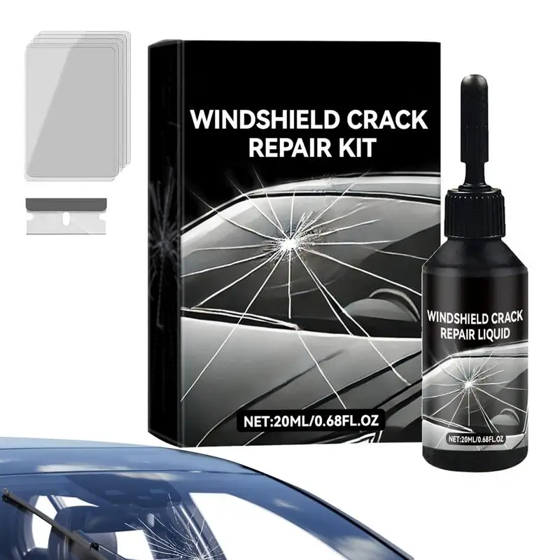 

Nano Glass Repair Fluid Kit Car Window Cracks Remover Window Crack Repair Liquid Scratch Repair Kit For SUVs RVs Cars