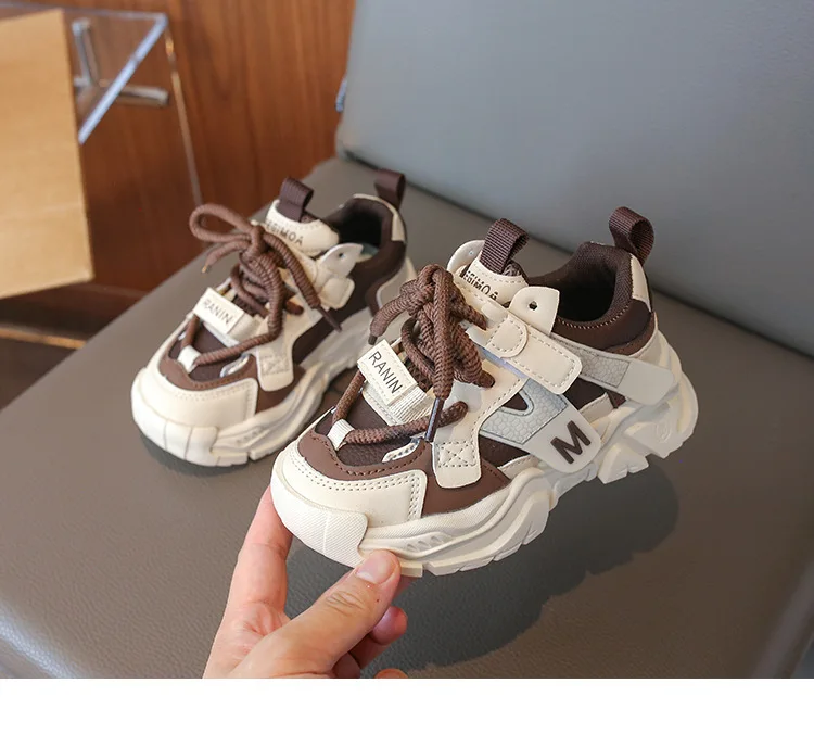Mädchen-Sportschuhe 2026 Neuer Stil Weiche Sohle Kinder-Freizeitschuhe Modische Atmungsaktive Gestreifte Dad-Schuhe für Kinder Jungen – Detail 9