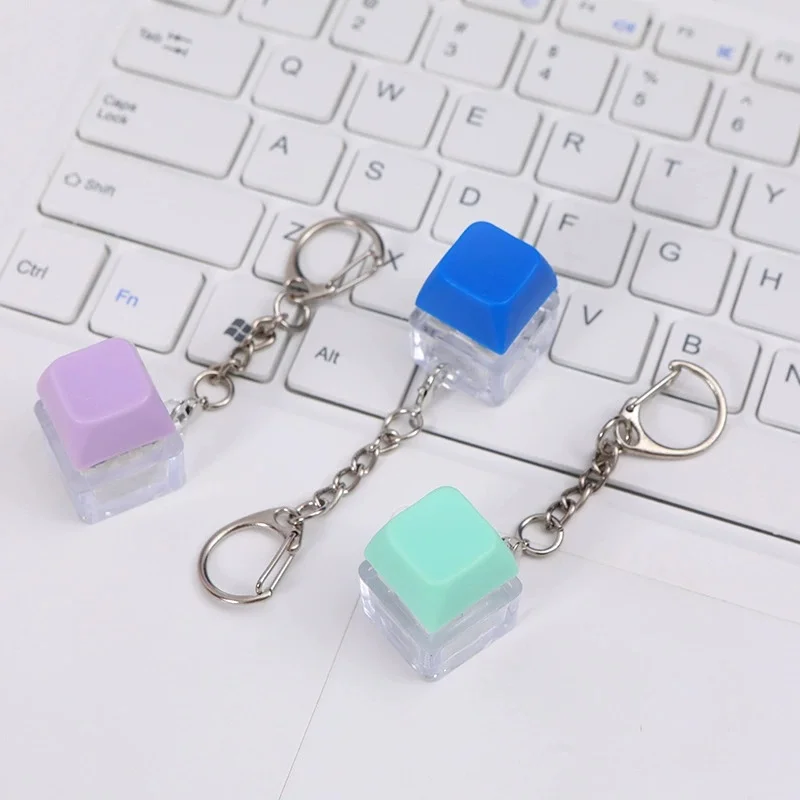 Fidget Toy Keyboard Keycap Keychain,Mechanical Switch Tester Stress Relief Key Chain,Cute Bag Pendant Car Key Accessory for Gift