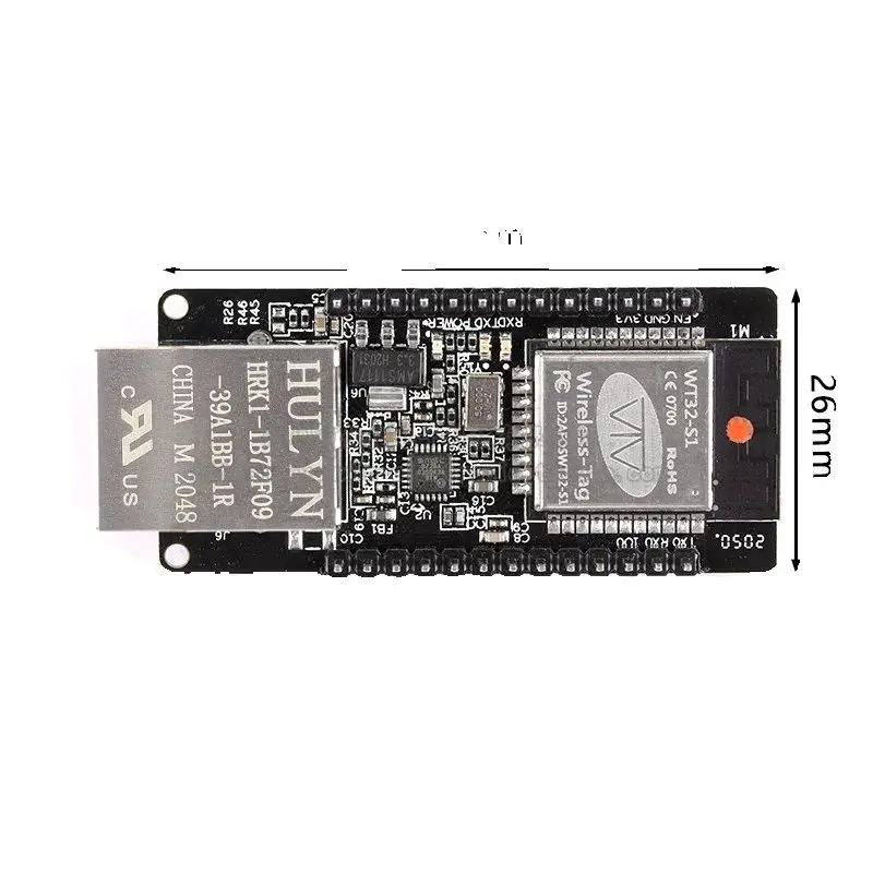 1PCS/piece WT32-ETH01 Embedded Serial to Ethernet/WiFi & Bluetooth MCU Module ESP32 Wireless Module