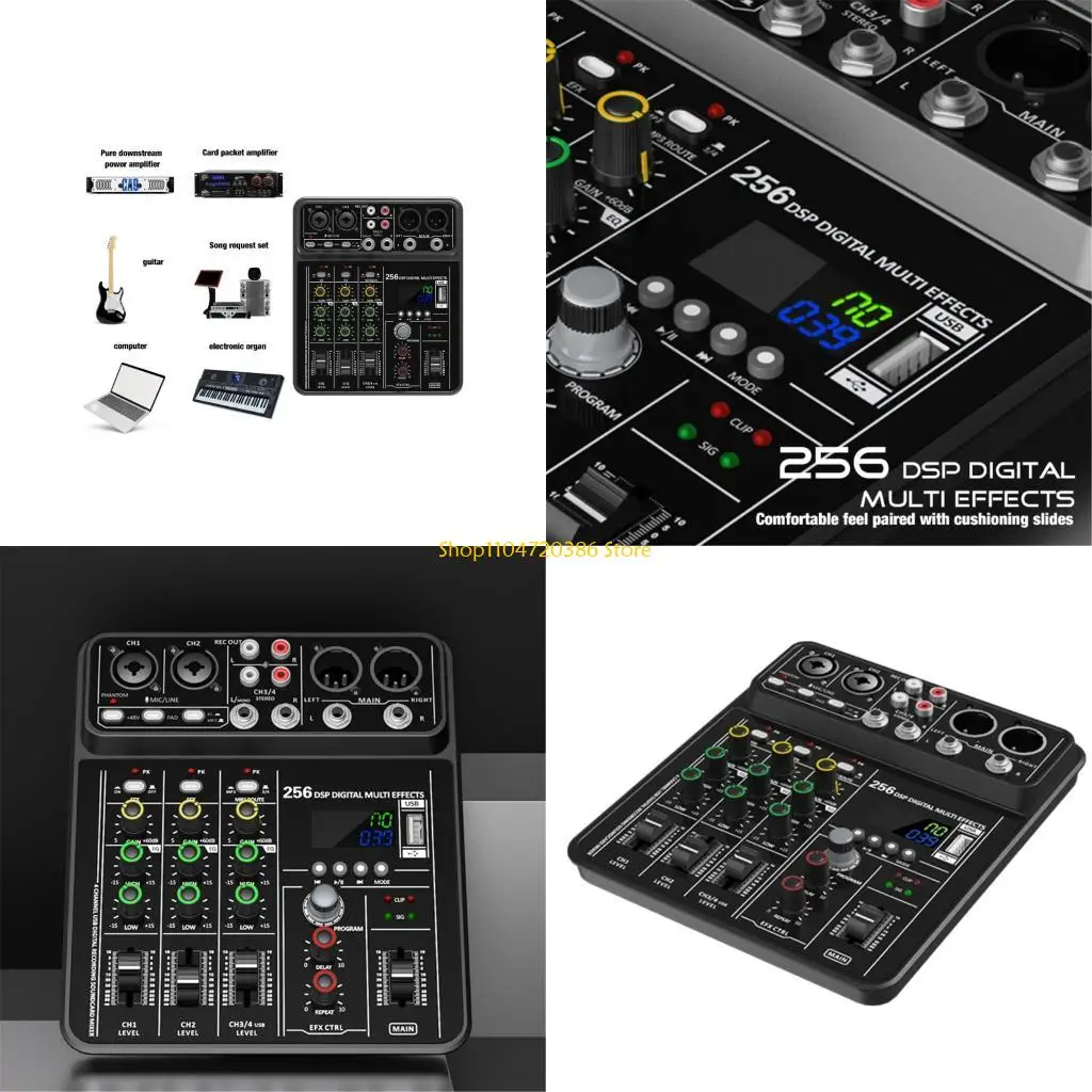 

K0EA Гибкая 4-канальная портативная микшерная система со встроенным портом мониторинга для живых выступлений и сцены в