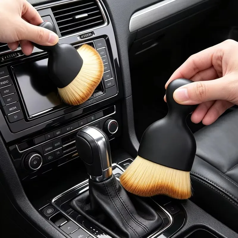 1/2/3/4pcs Auto Detailing Brush Soft Dust Removal Brush Multi-Function Tool For AC Vents Car Interior Keyboard Home Cleaning