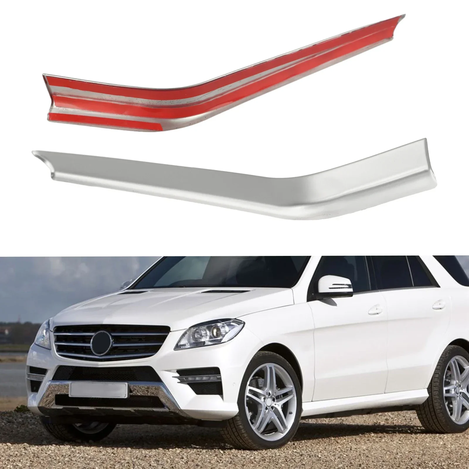 

2x Car Console Water Cup Cover Holder Trim Accessories Fit For Benz ML W166 2012-2015 GL X166 2013-2015 Cup Holder Stripe Cover