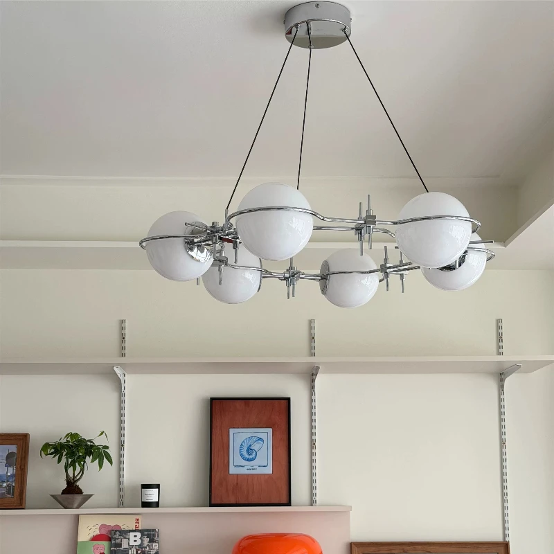 Bauhaus Circle Star Modern Minimalist Light Luxury Glass Ball Living Room Dining Room Pendant Light Fixtures Bridgelux chip