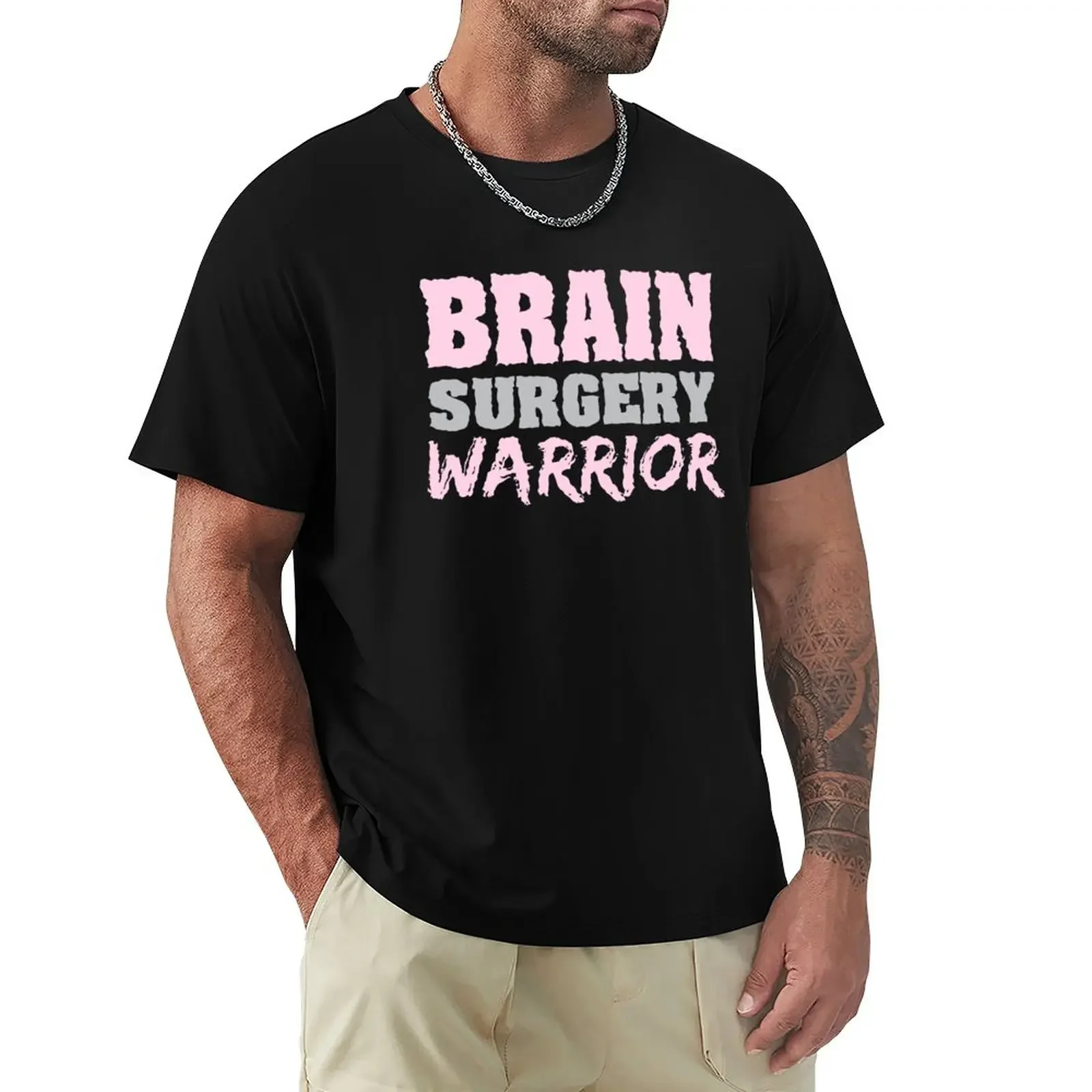 Brain Surgery   Tumor Awareness Gray Ribbon T-Shirt blanks korean fashion quick drying men t shirts