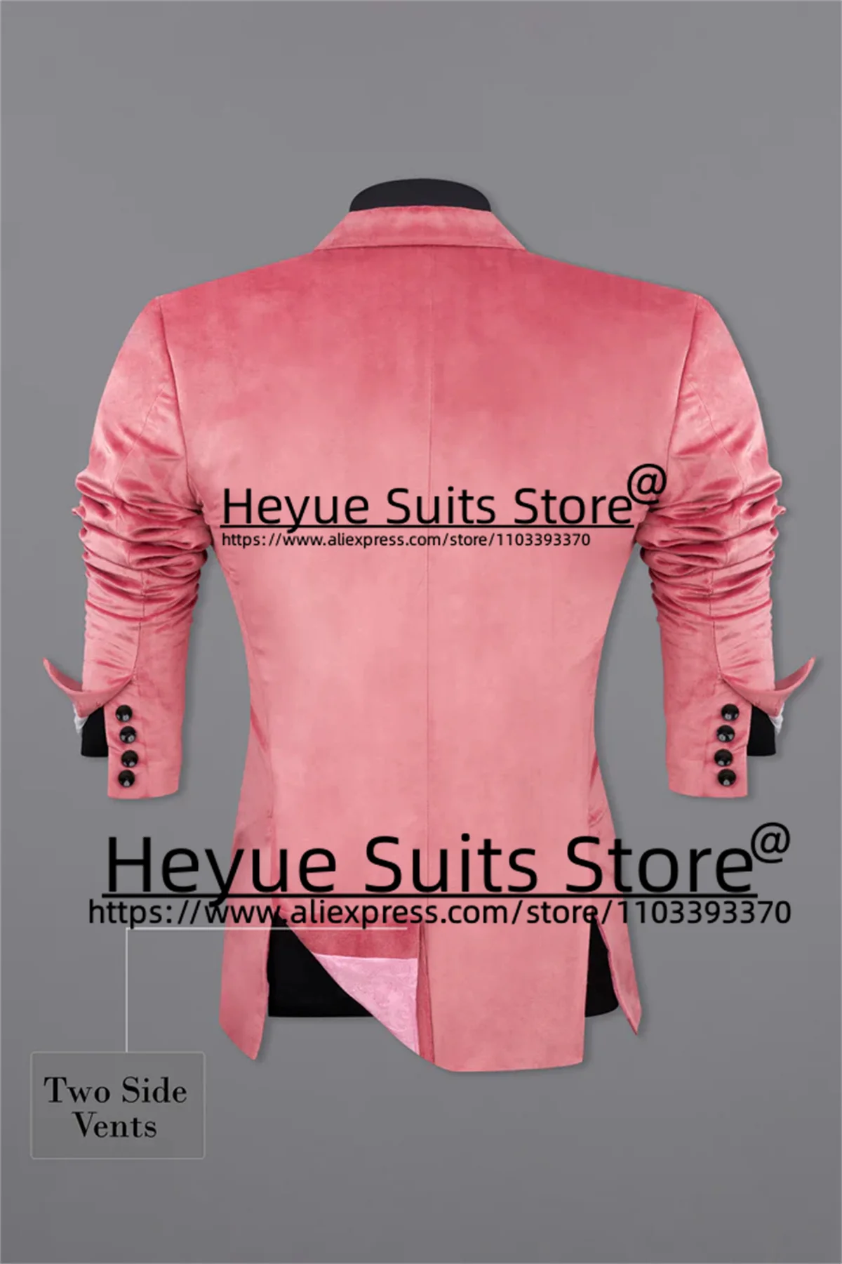 Pink Velvet Wedding Suits For Men Slim Fit Notched Lapel Groom Formal Tuxedos 2 Pcs Sets Tailor Made Male Blazers Costume Homme