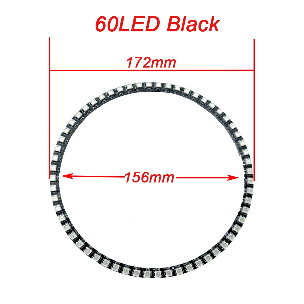 WS2812B Adressierbarer LED-Pixelring 8 bis 241 LEDs WS2812 5050 RGB-LED-Diodenring Farb-IC Integrierte LED – Detail 19
