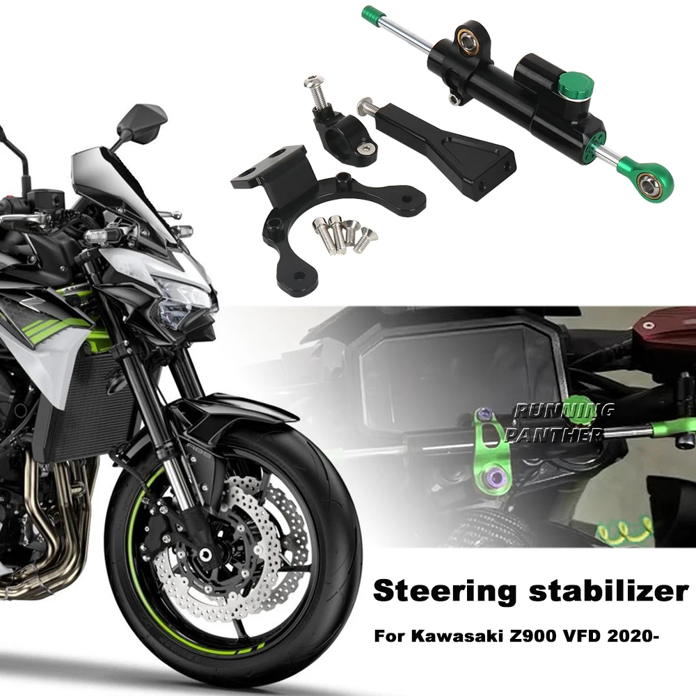 Para Kawasaki Z900 z900 Z 900 2020 2021 2022 2023 2024 Kit de montaje de estabilizador de soporte de amortiguador de dirección de motocicleta de aluminio