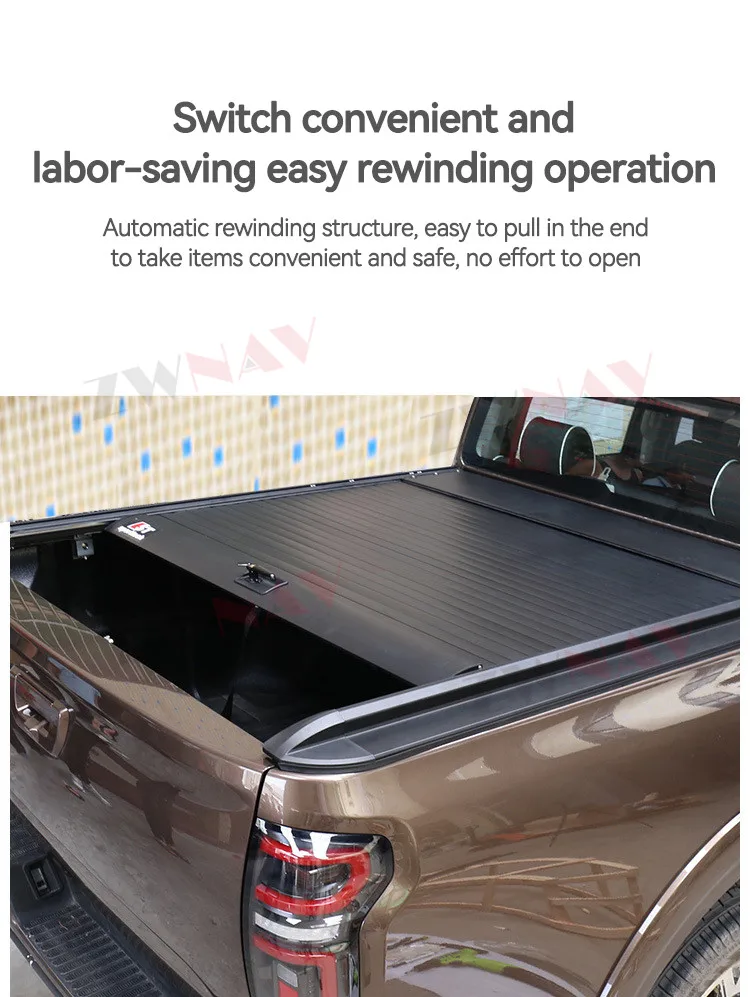 Car Trunk Lids For  Changan Shenqi F30 Pickup Bed Tonneau Cover Retractable Roller Shutter Tail Box Cover Accessory Manual trunk